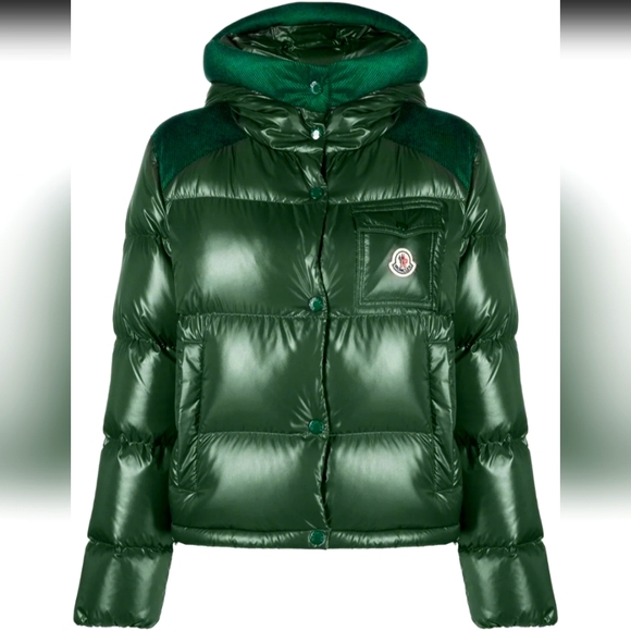 Moncler Green Hooded Down Jacket Sz US Medium/Small - Picture 2 of 16